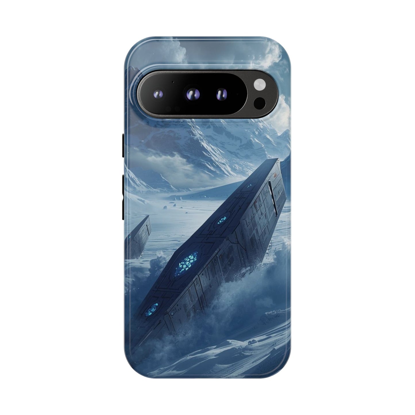 Google Pixel 9 Pro / Glossy Phone Case - Frozen Alien Wreckage Sci-fi Phone Case