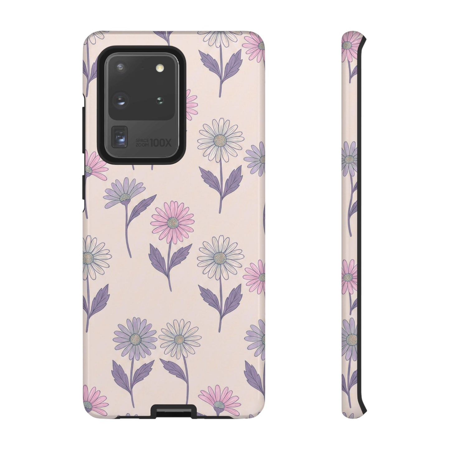 Pretty Pink & Purple Daisy Pattern Phone Case