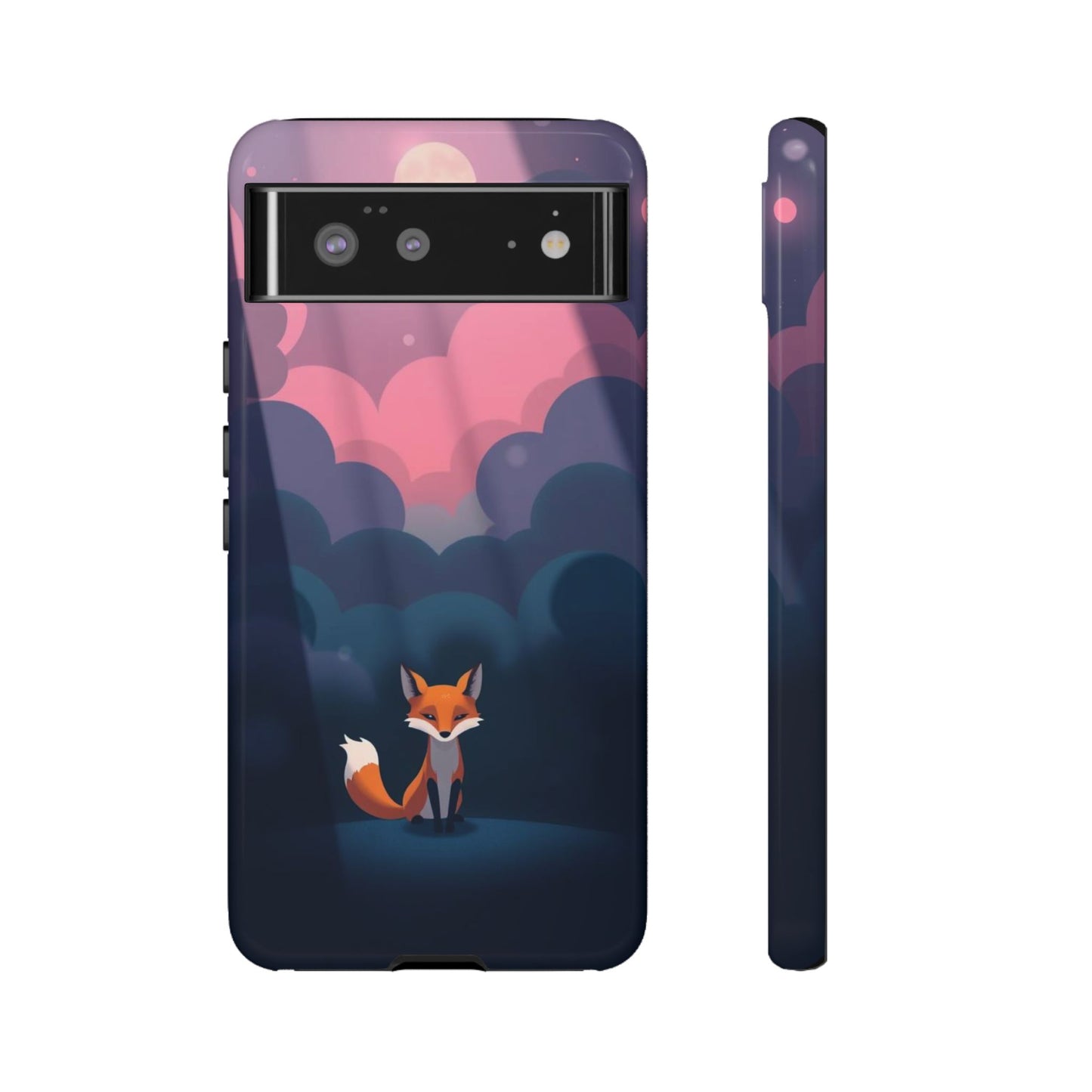 Google Pixel 6 / Glossy Phone Case - Moody Pop Art Fox Design Phone Case