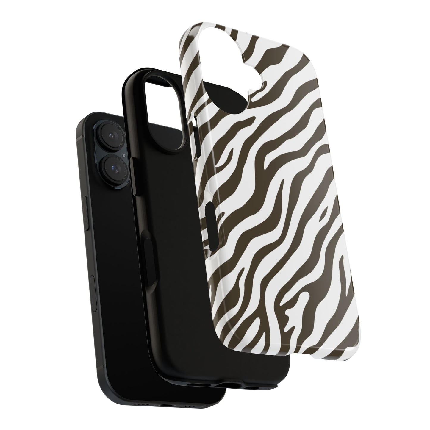 Stylish Mocha Zebra Print Phone Case