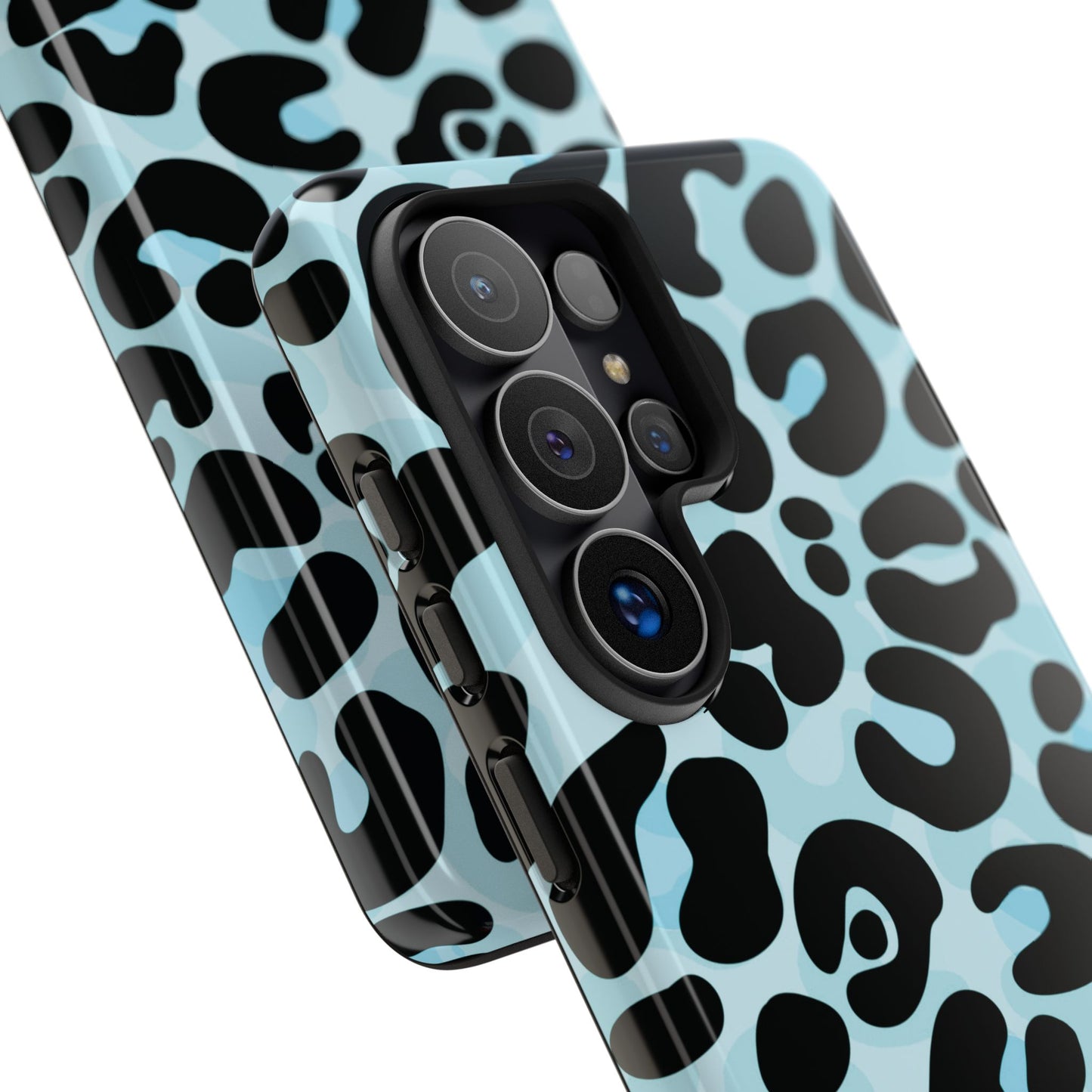 Cool Aqua Leopard Print Phone Case
