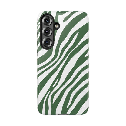 Modern Sage Zebra Print Phone Case