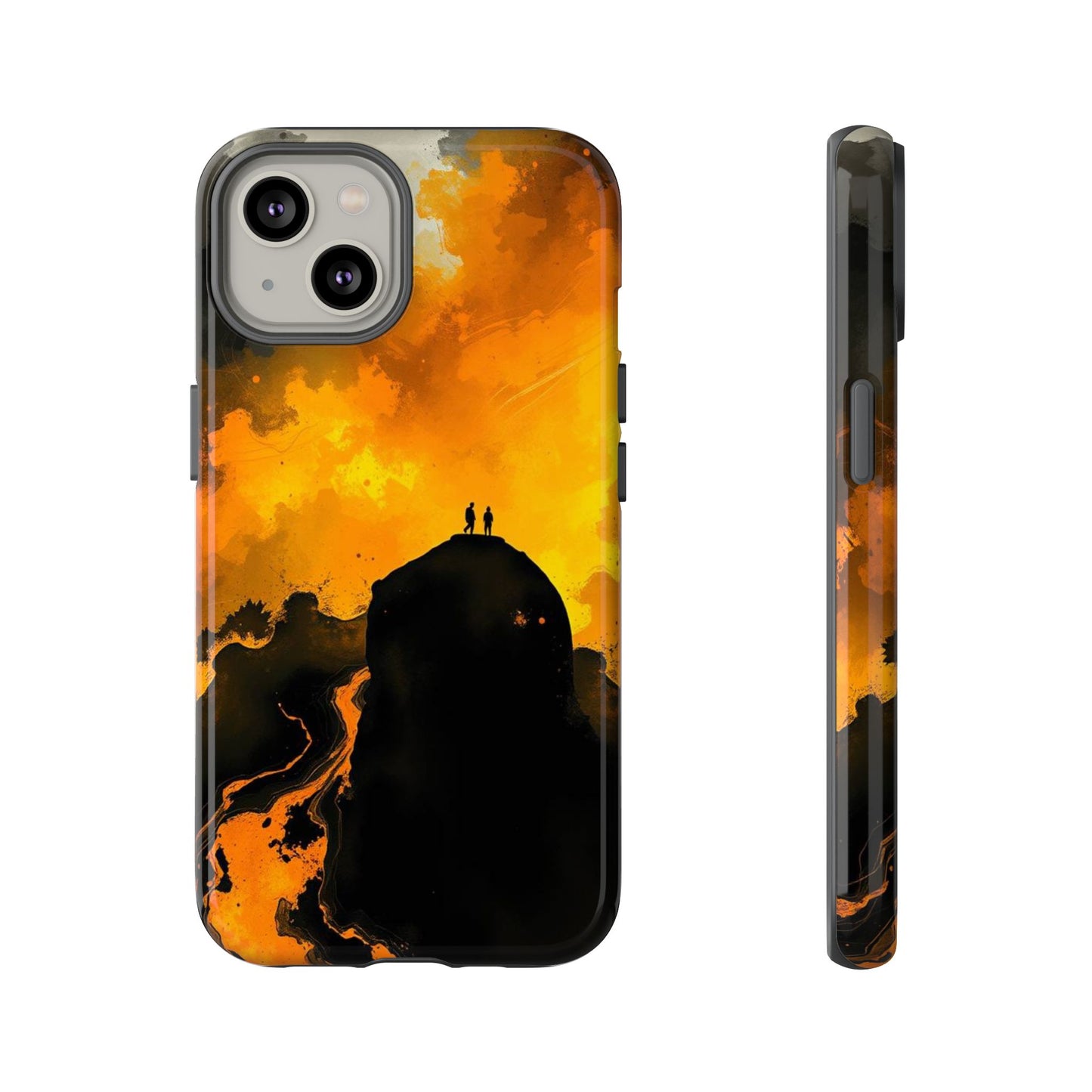 iPhone 14 / Glossy Phone Case - Gothic Watercolour Scene Phone Case