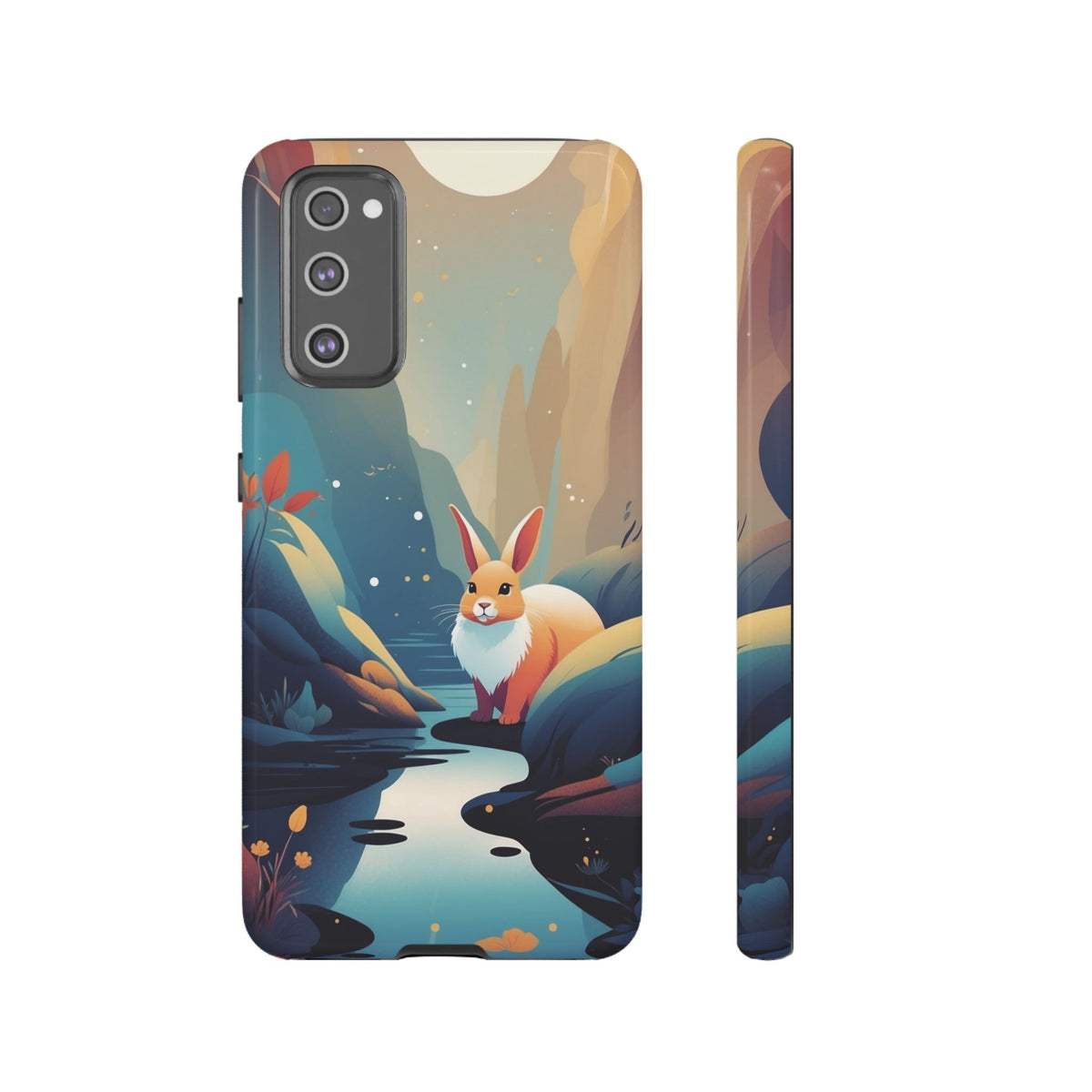 Stylised Rabbit Design Phone Case - Multicolor Phone Case - Samsung Galaxy S20 FE / Glossy
