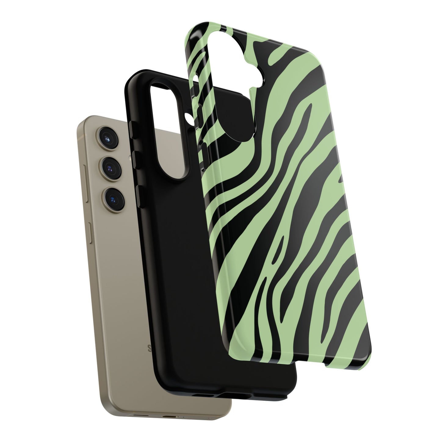 Modern Mint Zebra Print Phone Case