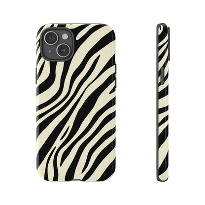 Modern Neutral Zebra Print Phone Case