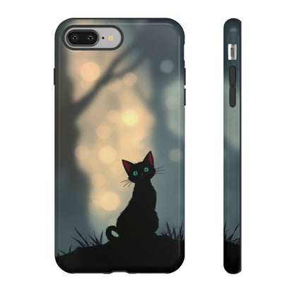 iPhone 8 Plus / Glossy Phone Case - Gothic Cat Design Phone Case