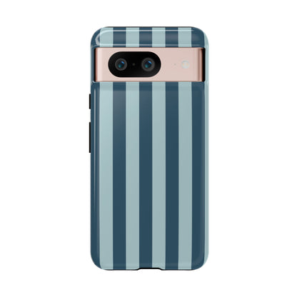 Blue Stripe Pattern Phone Case - Blue Phone Case - Google Pixel 8 / Glossy