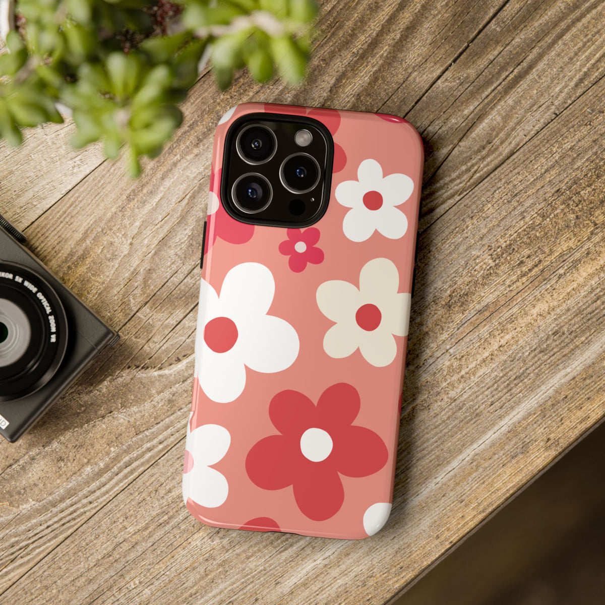 Cute Pink Daisy Pattern #1 Phone Case - Pink Phone Case