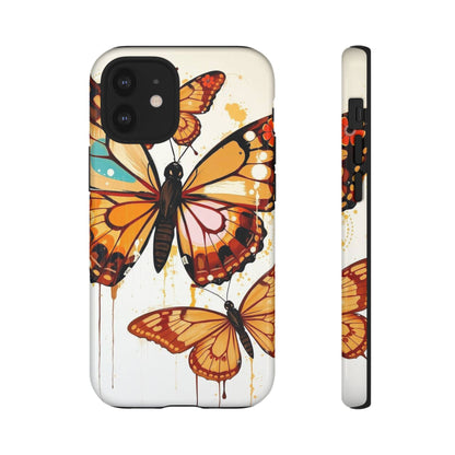 iPhone 12 Mini / Glossy Phone Case - Abstract Butterflies Design Phone Case