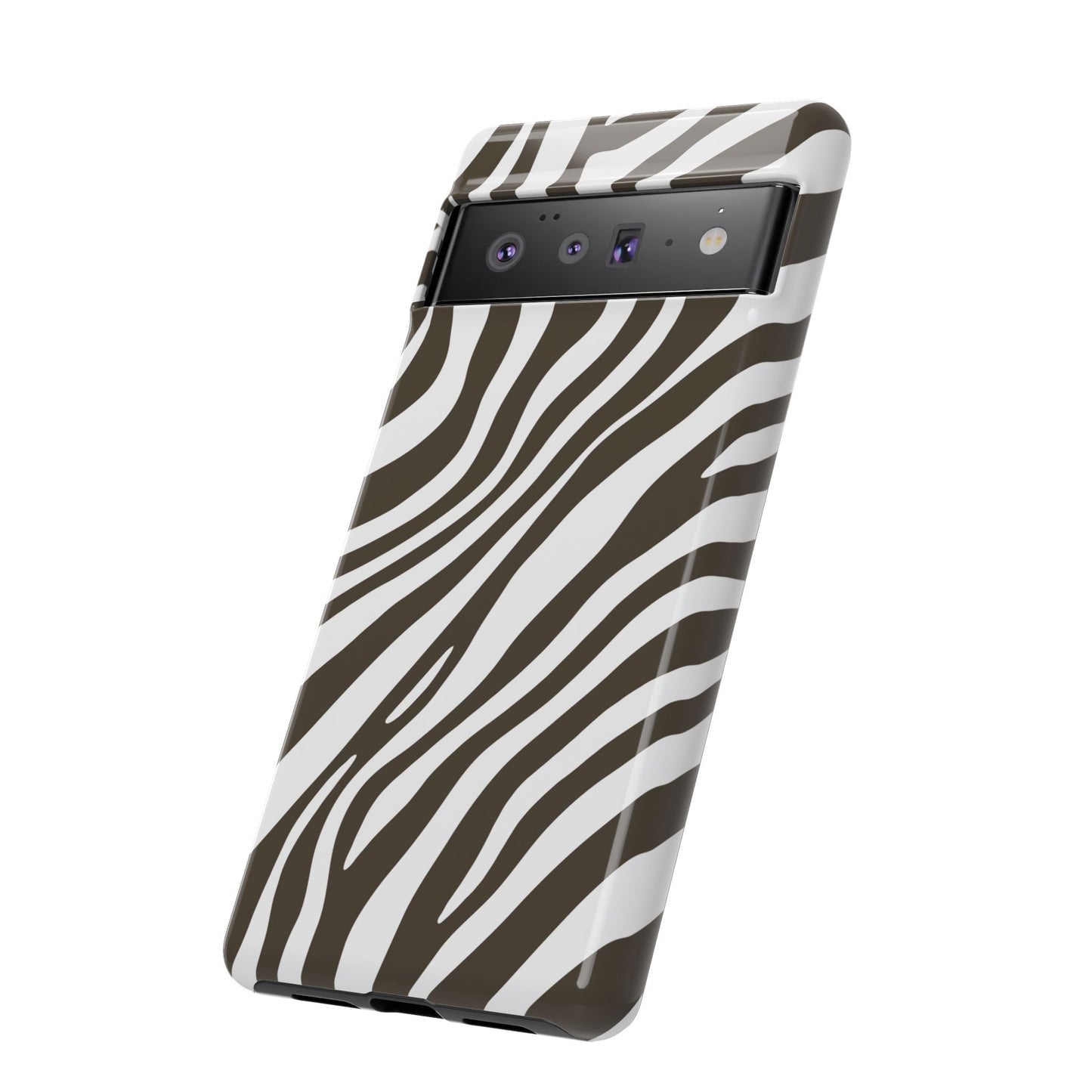 Modern Mocha Zebra Print Phone Case