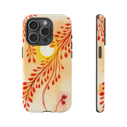 iPhone 15 Pro / Glossy Phone Case - Boho Chic Watercolour Sunset Design Phone Case