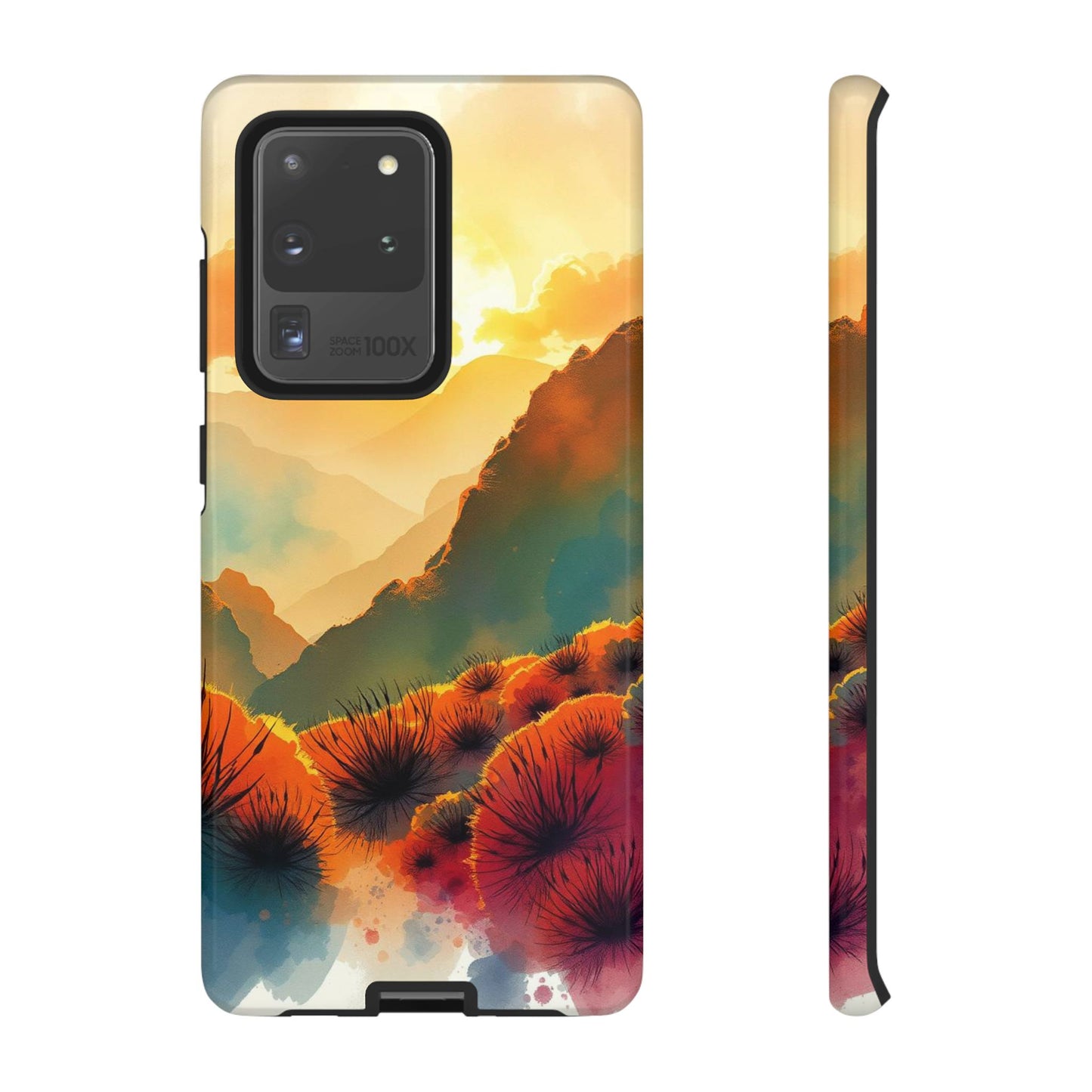 Samsung Galaxy S20 Ultra / Glossy Phone Case - Ideallic Watercolour Sunset Design Phone Case
