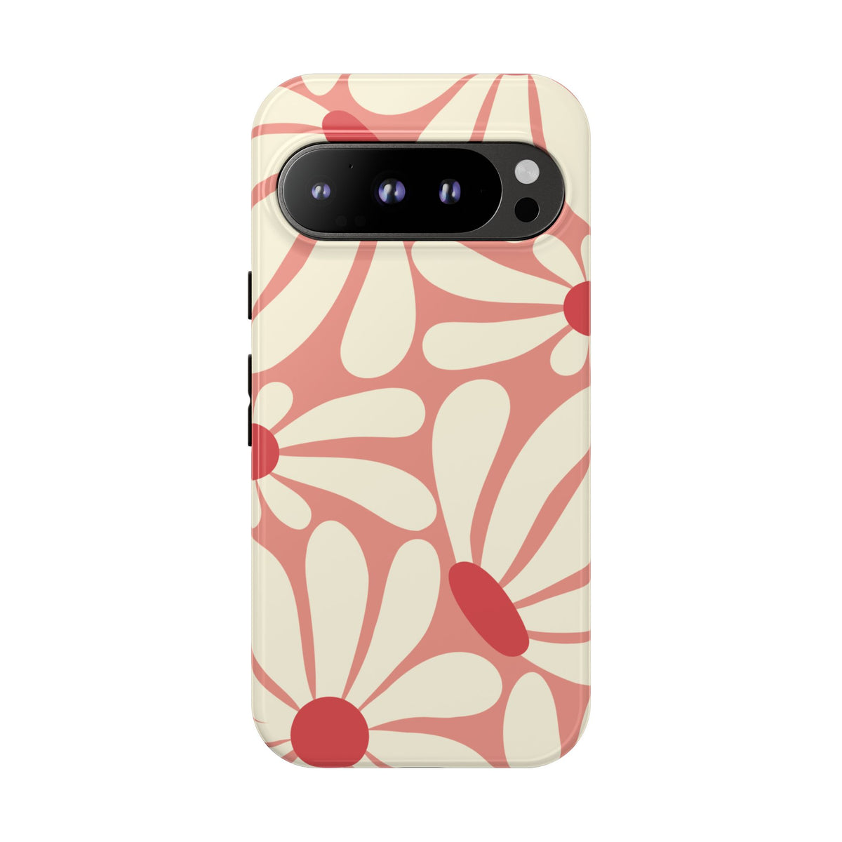 Cute Retro Pink Daisy Pattern Phone Case - Pink Phone Case - Google Pixel 9 Pro / Glossy
