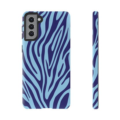 Boutique Sky Blue Tiger Print Phone Case