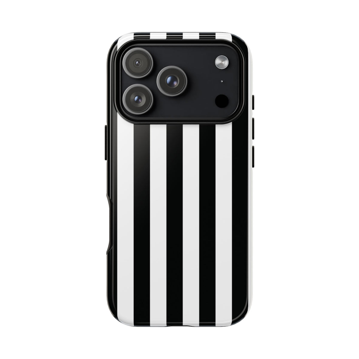 Simple Black & White Stripe Pattern Phone Case - White Phone Case - iPhone 18 Pro / Glossy
