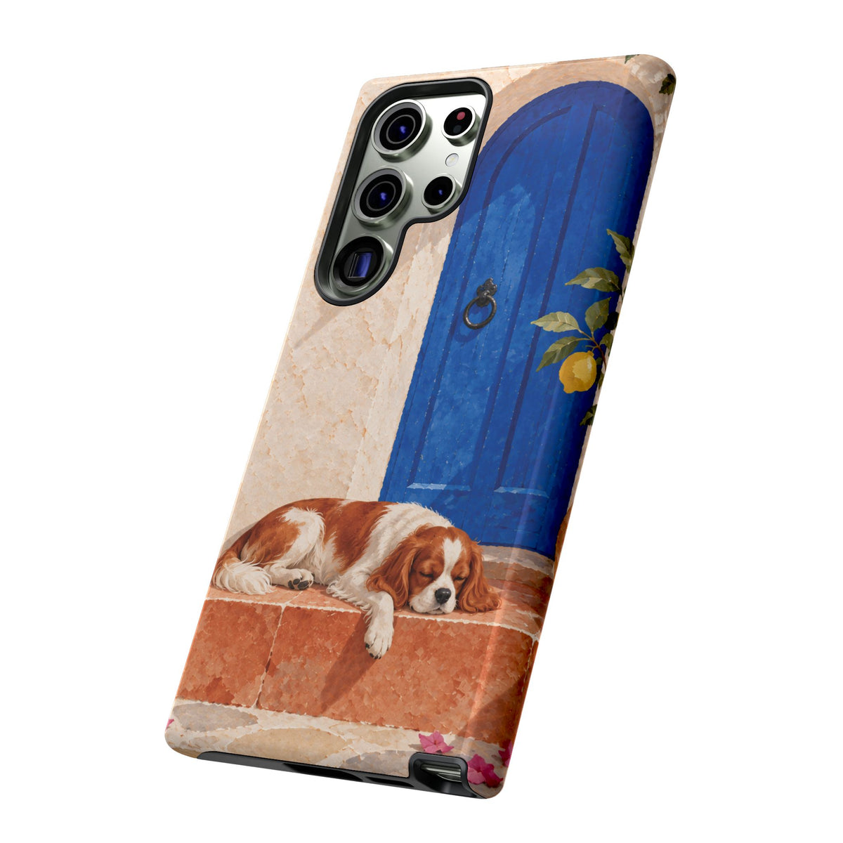 Cavalier King Charles Spaniel Blue Door Siesta Phone Case - Multicolor Phone Case