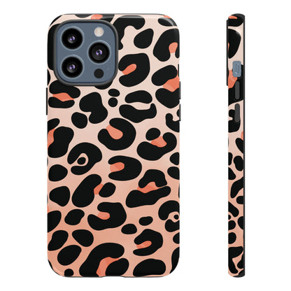 Elegant Peach Leopard Print Phone Case