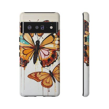 Google Pixel 6 Pro / Glossy Phone Case - Abstract Butterflies Design Phone Case