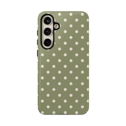 Green & White Dot Pattern Phone Case