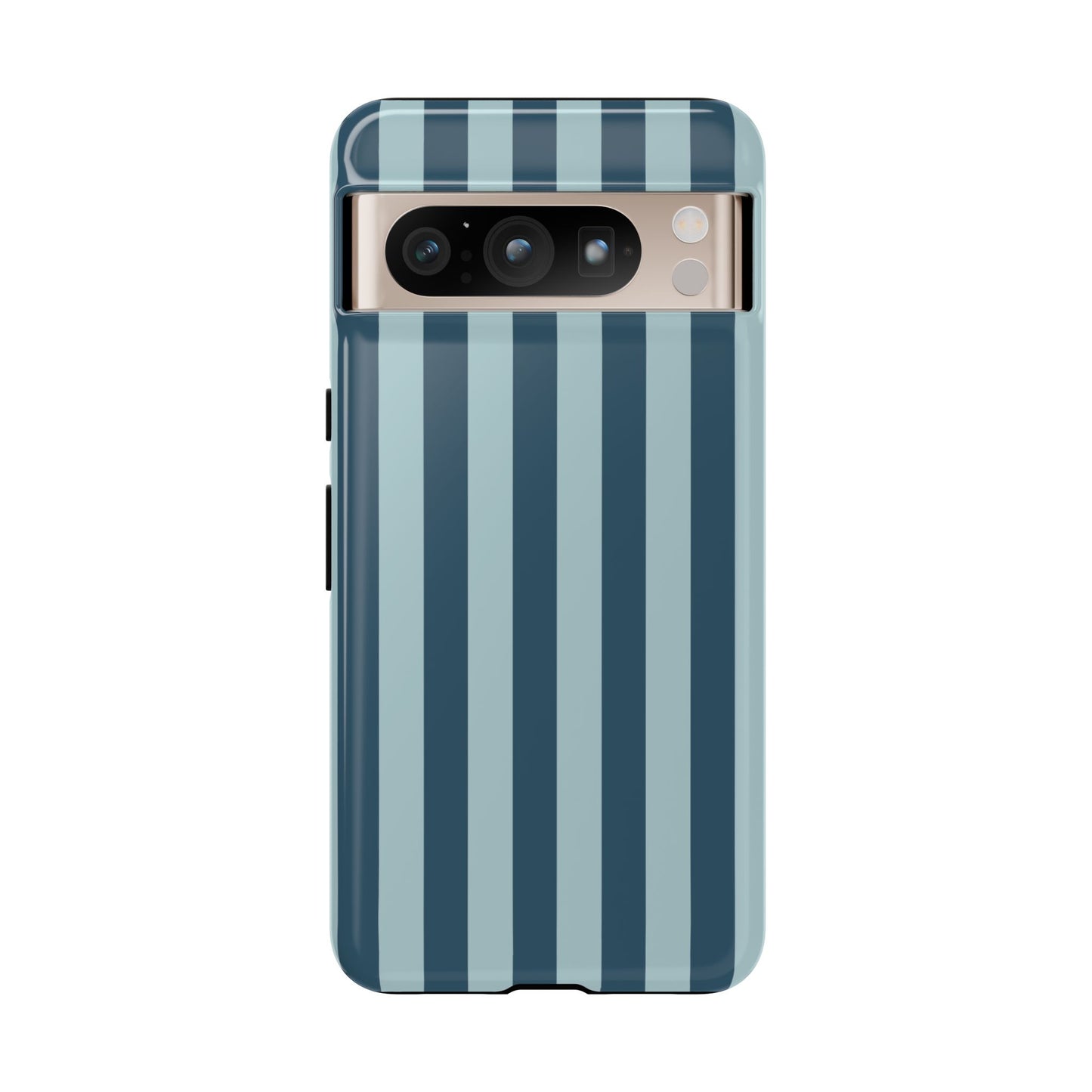 Google Pixel 8 Pro / Glossy Phone Case - ’Blue Stripe Pattern’ Phone Case