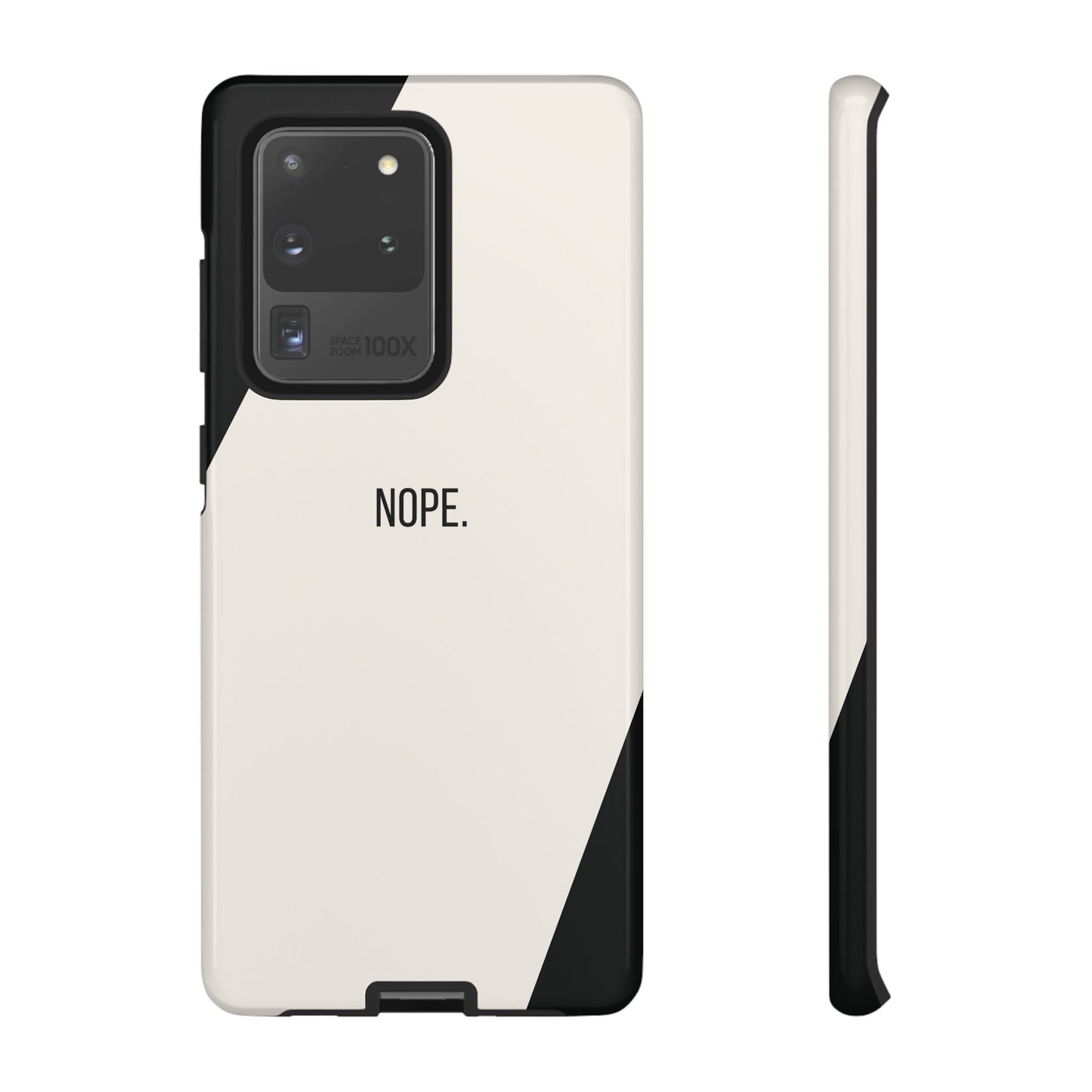 Samsung Galaxy S20 Ultra / Glossy Phone Case - Sassy Statement Case ’Nope’ in Black & White