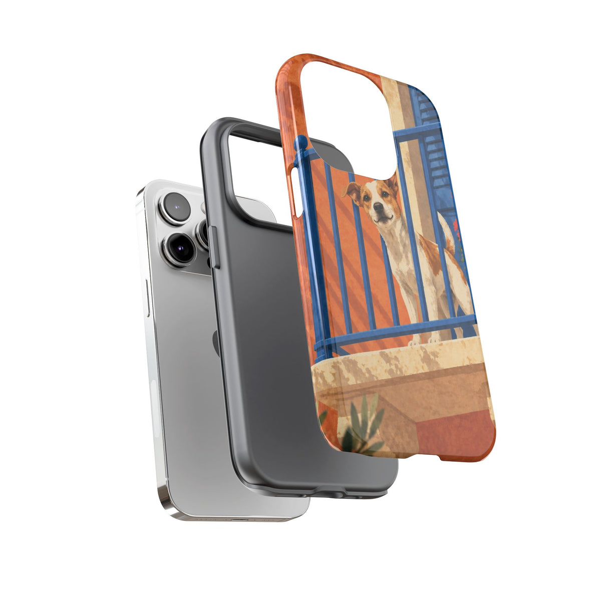 Jack Russell Terrier Balcony Busybody Phone Case - Multicolor Phone Case