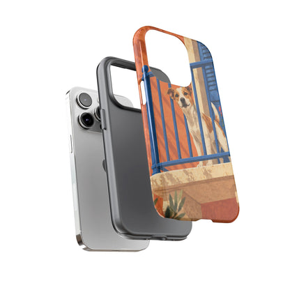 Jack Russell Terrier Balcony Busybody Phone Case - Multicolor Phone Case