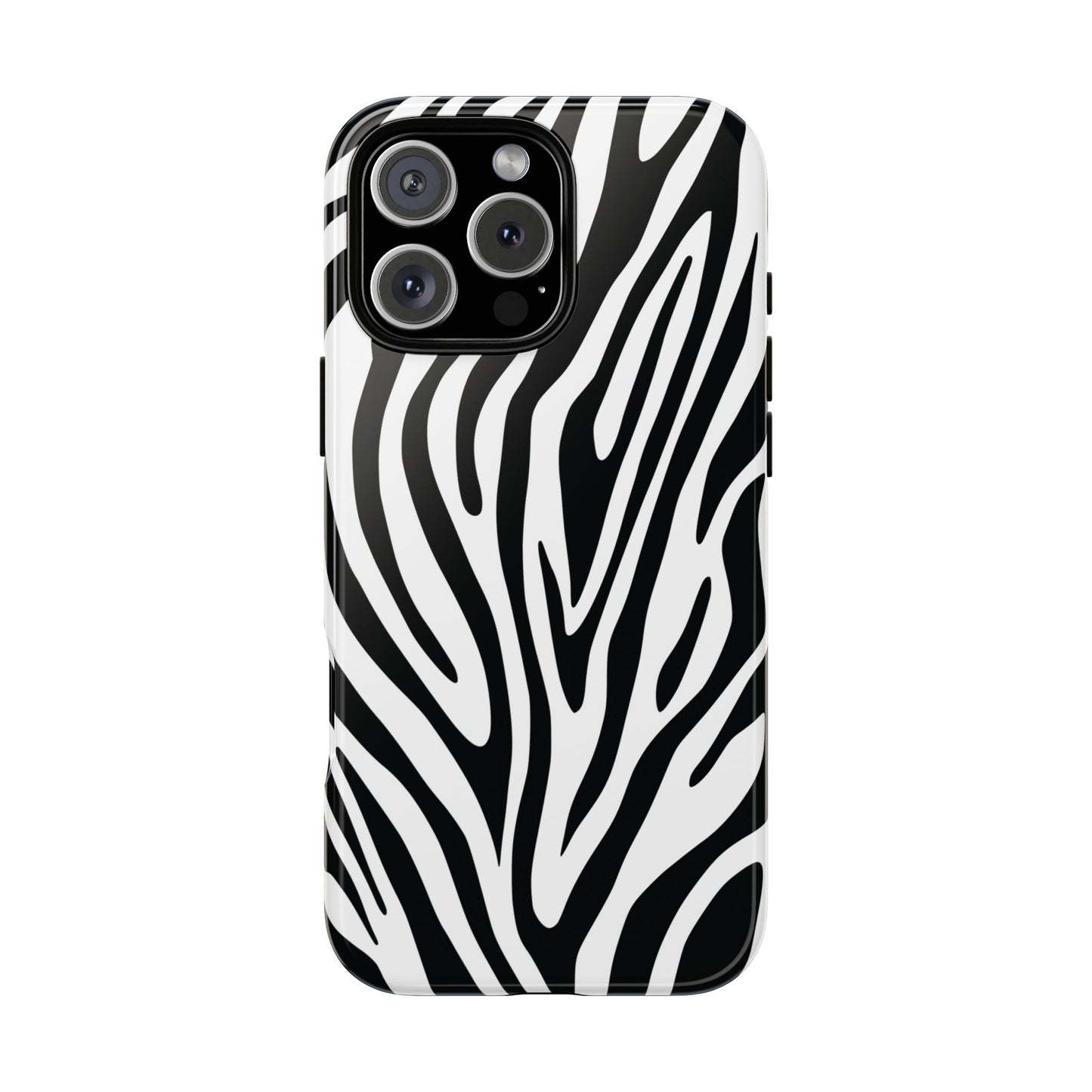 Classic Monochrome Tiger Print Phone Case