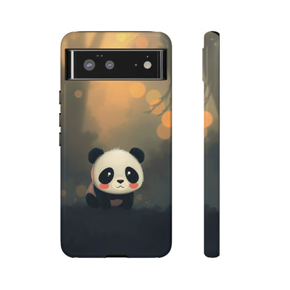 Cute Gothic Panda Design Phone Case