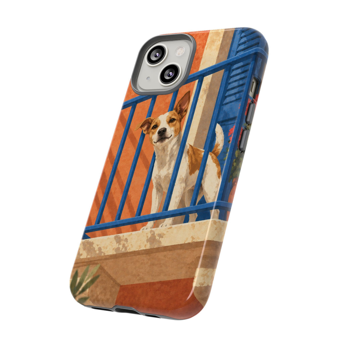 Jack Russell Terrier Balcony Busybody Phone Case - Multicolor Phone Case