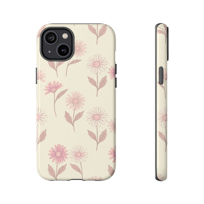 Pretty Blush Daisy Pattern Phone Case