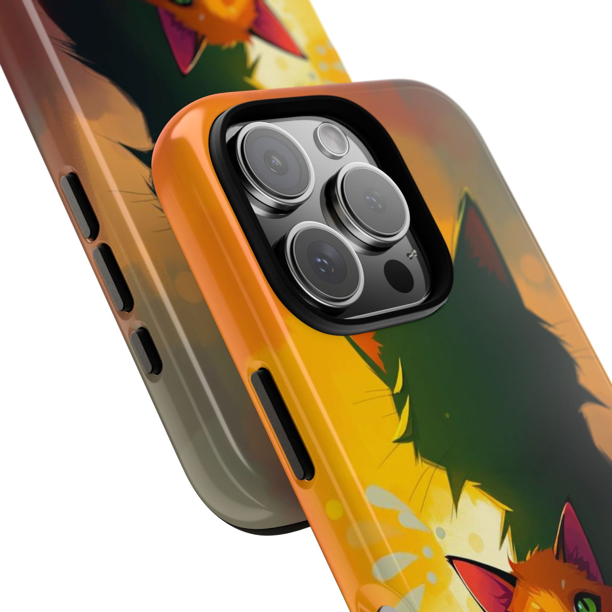 Phone Case - Acrylic Style Shadow Cat Design Phone Case