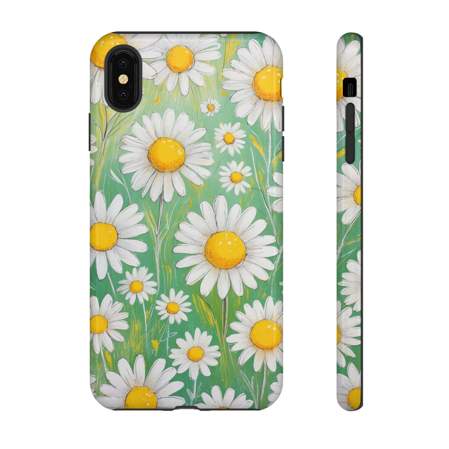 iPhone XS MAX / Glossy Phone Case - Daisies Floral Pattern 4 Phone Case