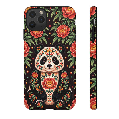 Cute Terracotta and Teal Calavera Panda Phone Case - Multicolor Phone Case - iPhone 11 Pro Max / Glossy