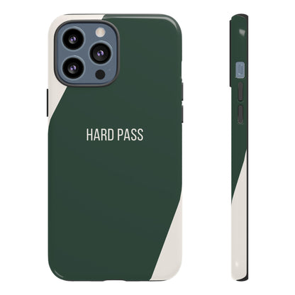 iPhone 13 Pro Max / Glossy Phone Case - Sassy Statement Case ’Hard Pass’ in Green & White