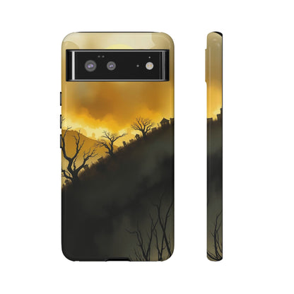 Google Pixel 6 / Glossy Phone Case - Eerie Graveyard Watercolour Design Phone Case