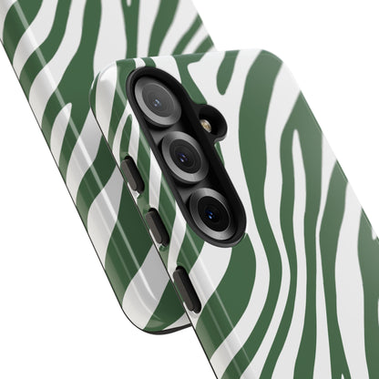 Modern Sage Zebra Print Phone Case