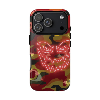 Inferno Neon Face Camo Phone Case - Red Phone Case - iPhone 17 Pro / Glossy