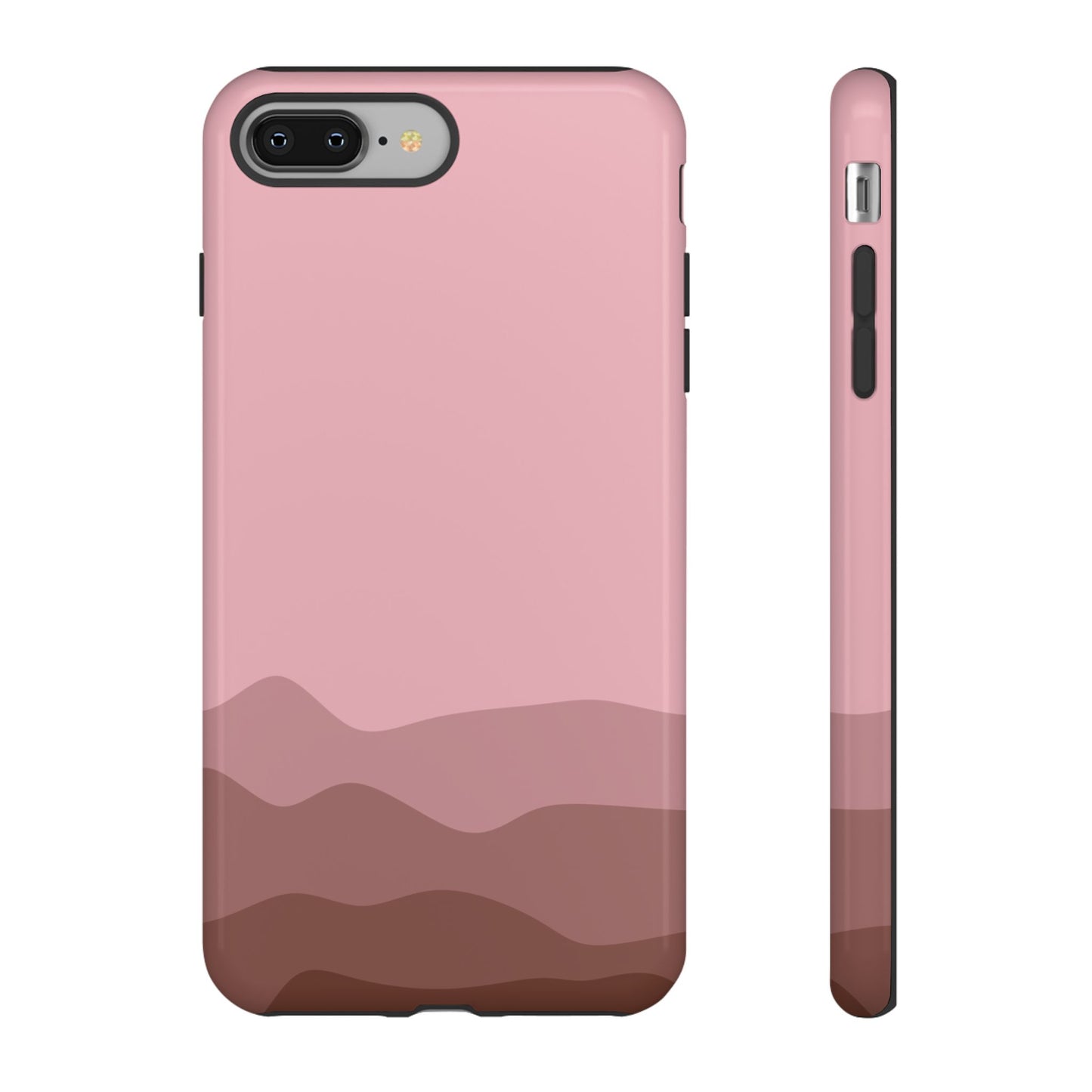 Pink Abstract Waves Protective Phone Case - Pink Phone Case - iPhone 8 Plus / Glossy