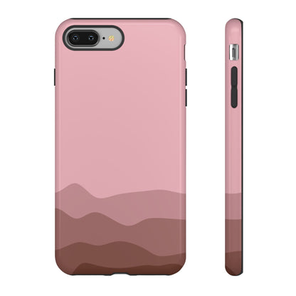 Pink Abstract Waves Protective Phone Case - Pink Phone Case - iPhone 8 Plus / Glossy