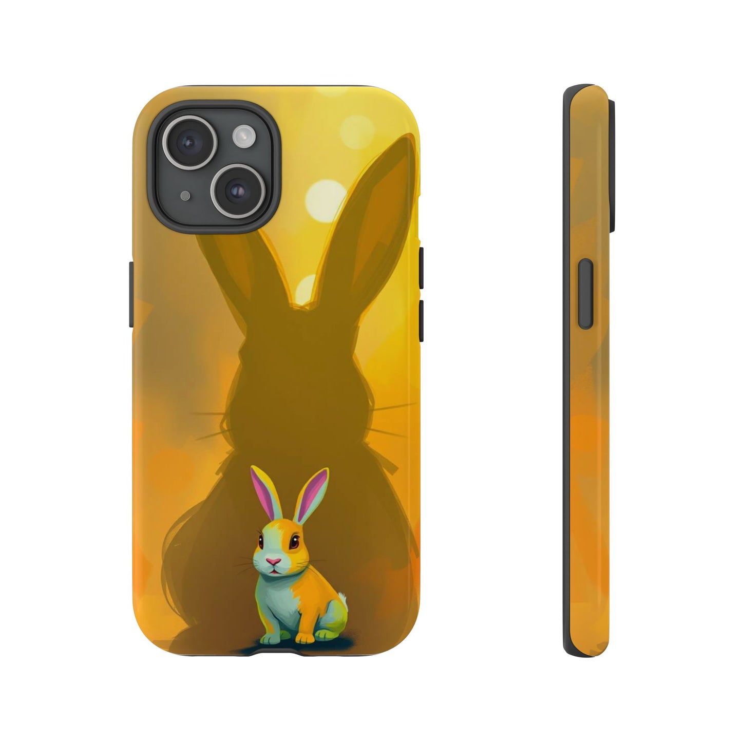 iPhone 15 / Glossy Phone Case - Shadow Rabbit Design Phone Case
