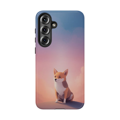 Samsung Galaxy S25 Plus / Glossy Phone Case - Cute Dog & Cloud Design ’Good Doggo’ Phone Case