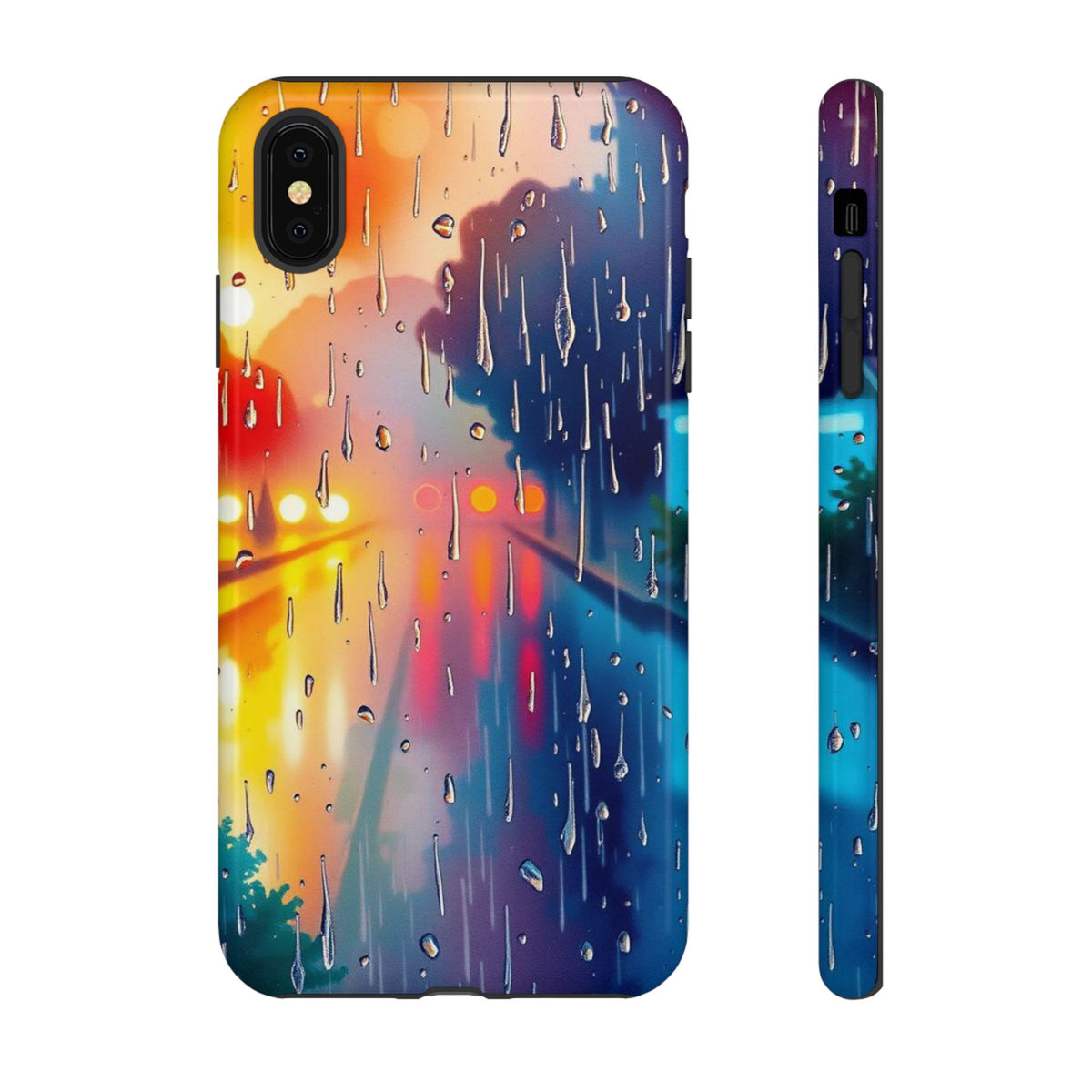 Electric Rain Watercolour Design Phone Case - Multicolor Phone Case - iPhone XS MAX / Glossy