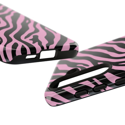 Stylish Blush Zebra Print Phone Case