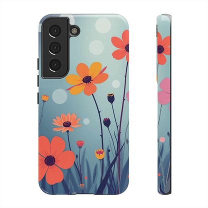 Samsung Galaxy S22 / Glossy Phone Case - Vibrant Wildflowers Design Phone Case