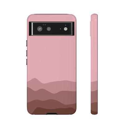 Pink Abstract Waves Protective Phone Case - Pink Phone Case - Google Pixel 6 / Glossy