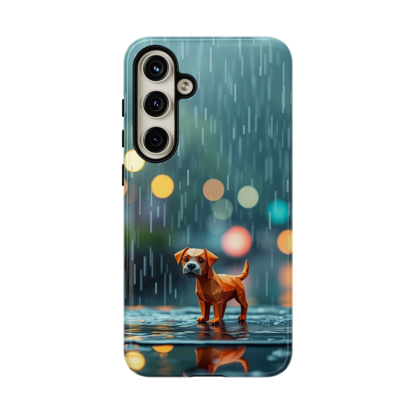 Samsung Galaxy S24 Plus / Glossy Phone Case - Origami ’Soggy Dog’ Design Phone Case
