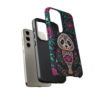 Cute Purple and Teal Calavera Panda Phone Case - Multicolor Phone Case