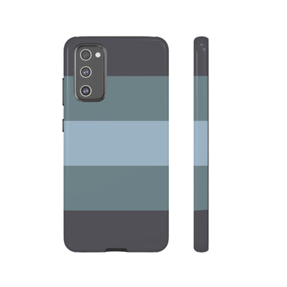 Shades of Blue Horizontal Stripe Pattern Phone Case - Blue Phone Case - Samsung Galaxy S20 FE / Glossy